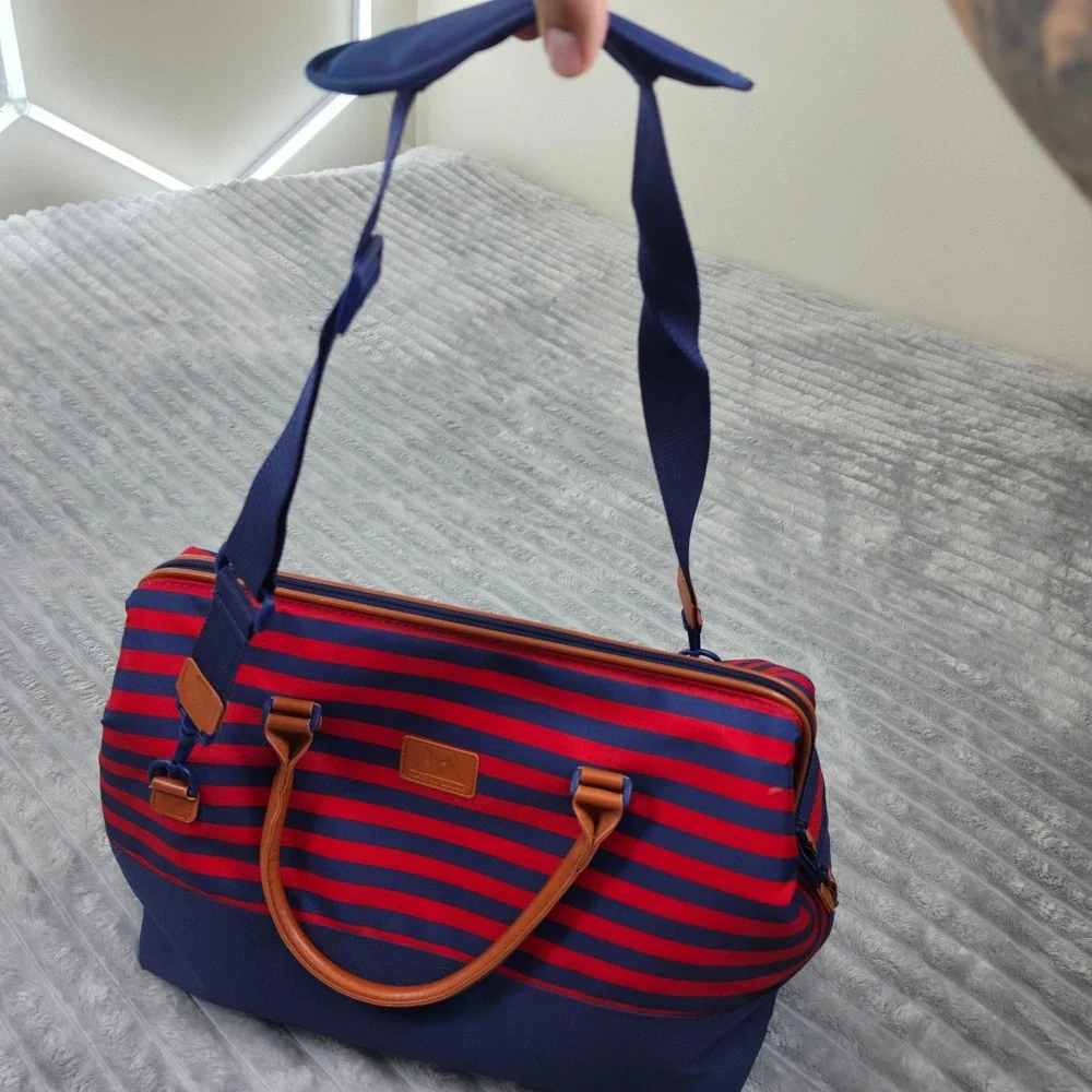 Arctic Zone Insulated Tote Bag Navy Red Striped Cooler 50-38701-00-06 NWOT